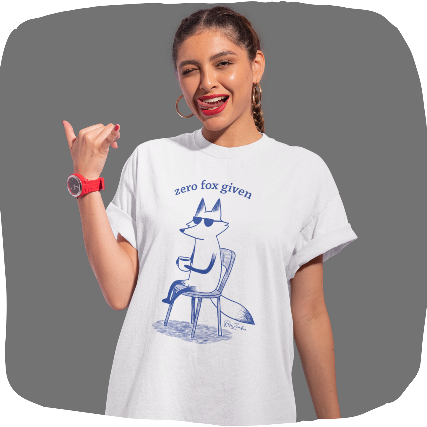 T-shirt en coton bio – Imprimé Zero Fox Given