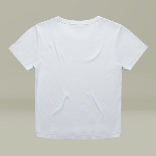 T-shirt court en coton bio prérétréci - Imprimé de chat ludique