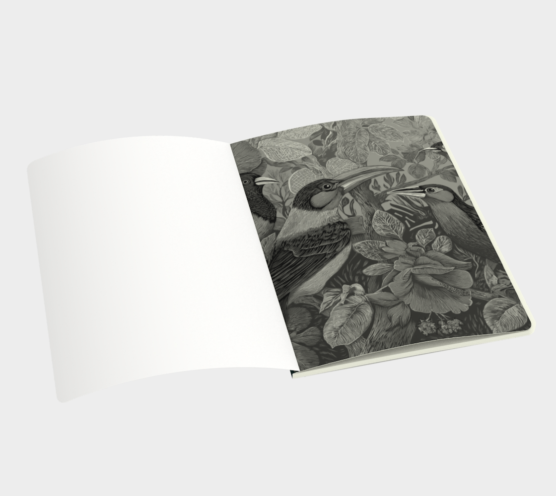 Carnet écoresponsable – Grand – Design oiseaux exotiques