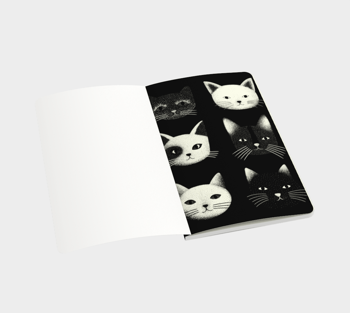 Carnet écoresponsable – Petit – Design chats noir et blanc