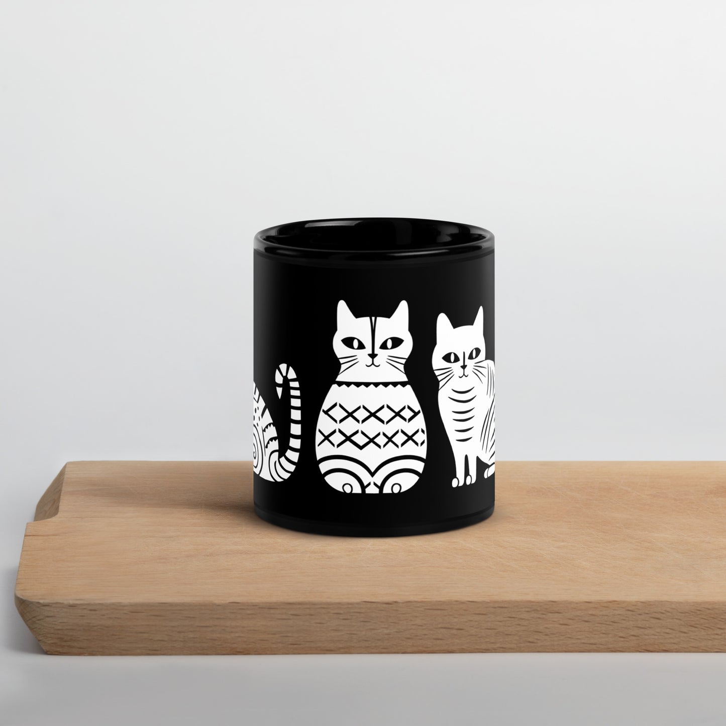 Tasse en céramique Kobe A - Motif de chats - rose zombie