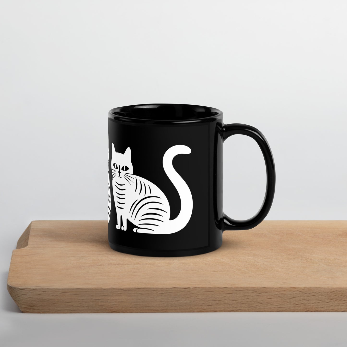 Tasse en céramique Kobe A - Motif de chats - rose zombie