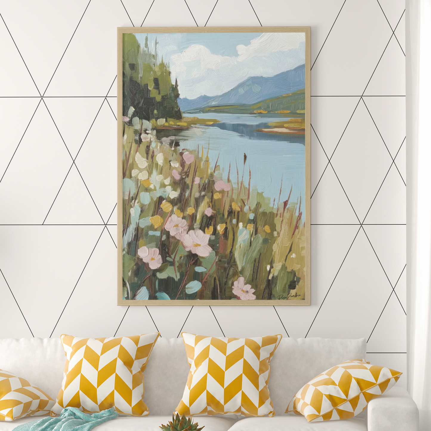 Poster imprimé écolo - Paysage bucolique de Lanaudière
