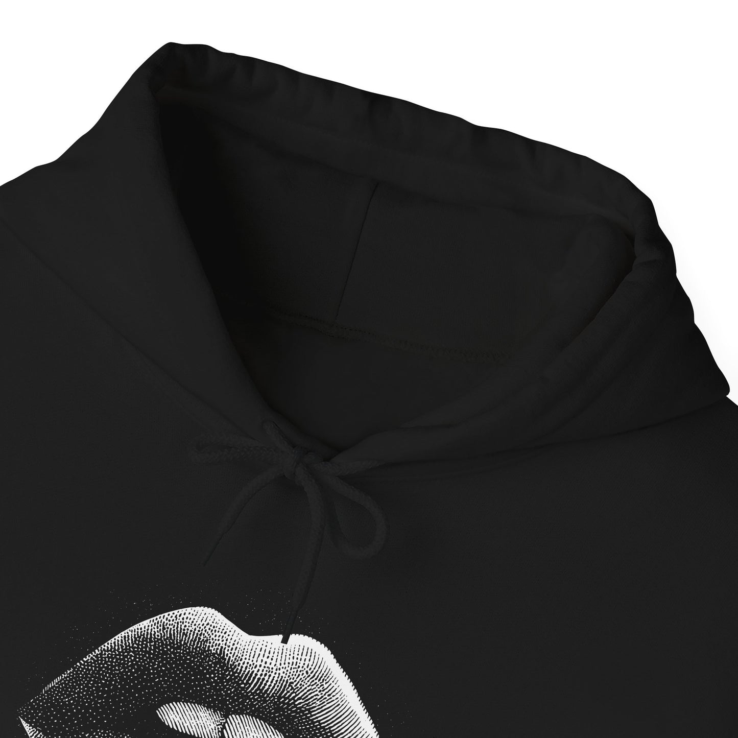 Sweat à capuche en coton durable – Design lèvres graphiques