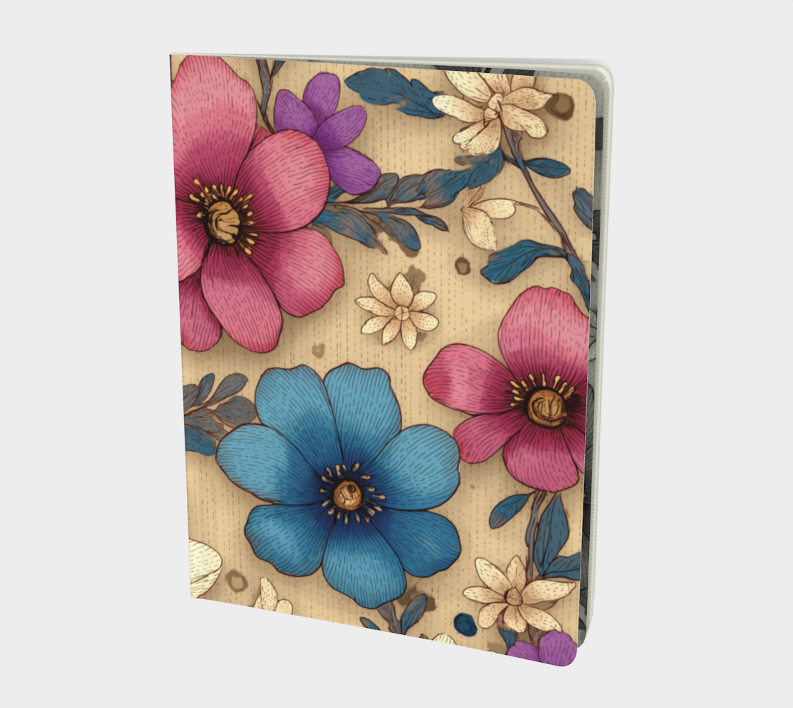 Carnet écoresponsable – Grand – Design floral coloré