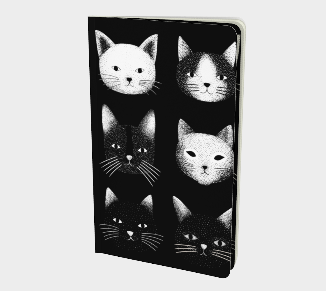 Carnet écoresponsable – Petit – Design chats noir et blanc
