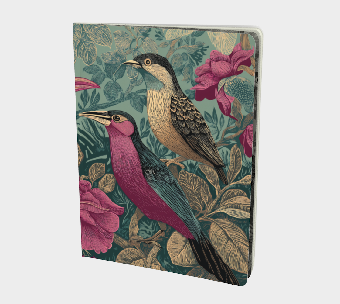 Carnet écoresponsable – Grand – Design oiseaux exotiques