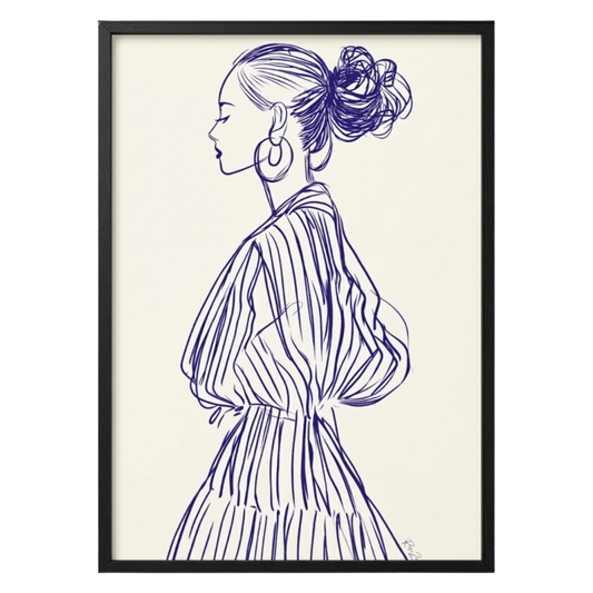 Poster imprimé écolo - Esquisse d'un profil