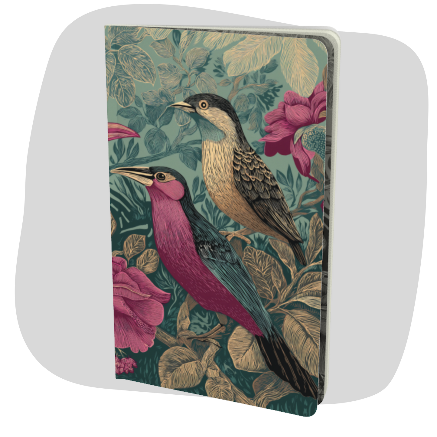 Carnet écoresponsable – Petit – Design oiseaux exotiques