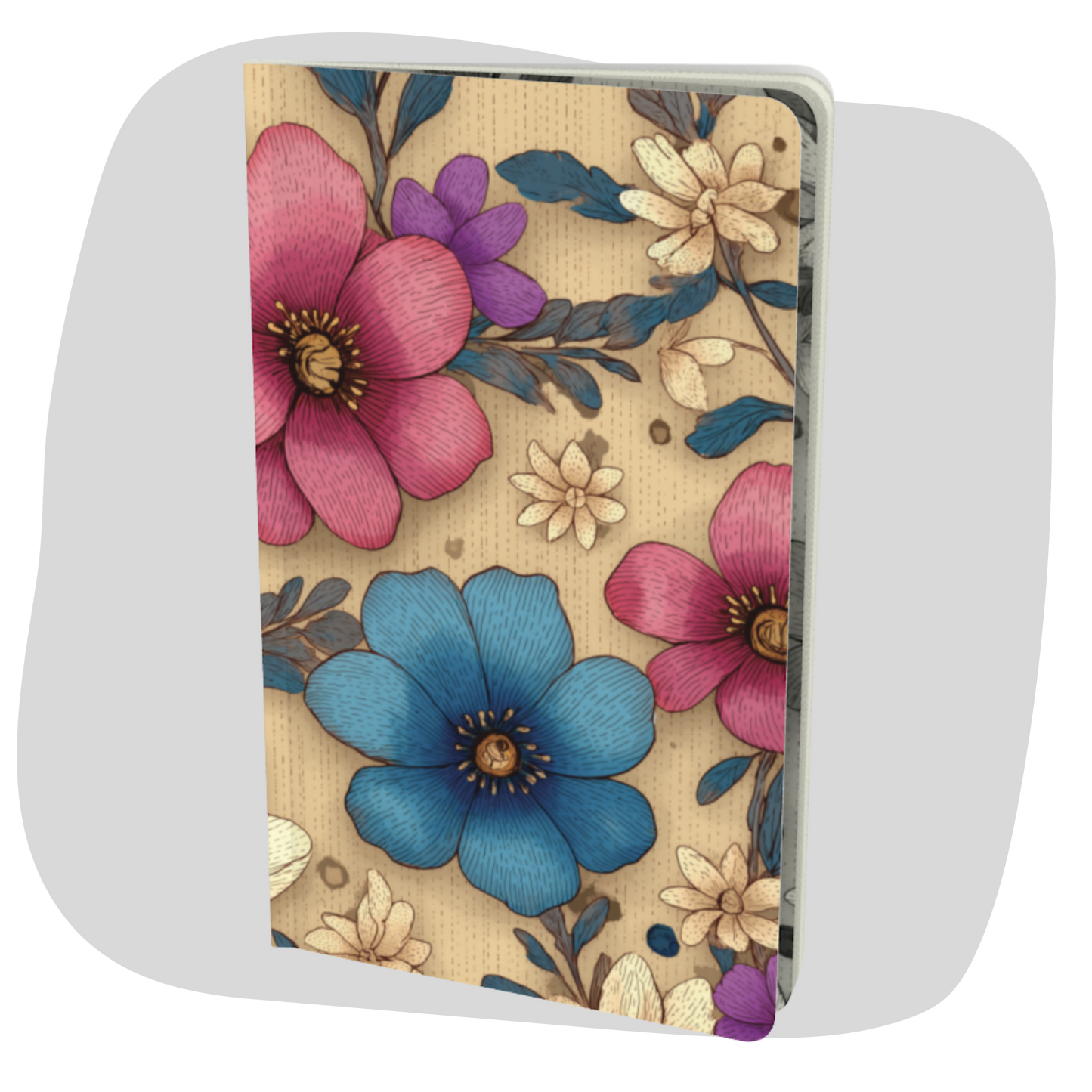Carnet écoresponsable – Petit – Design floral coloré