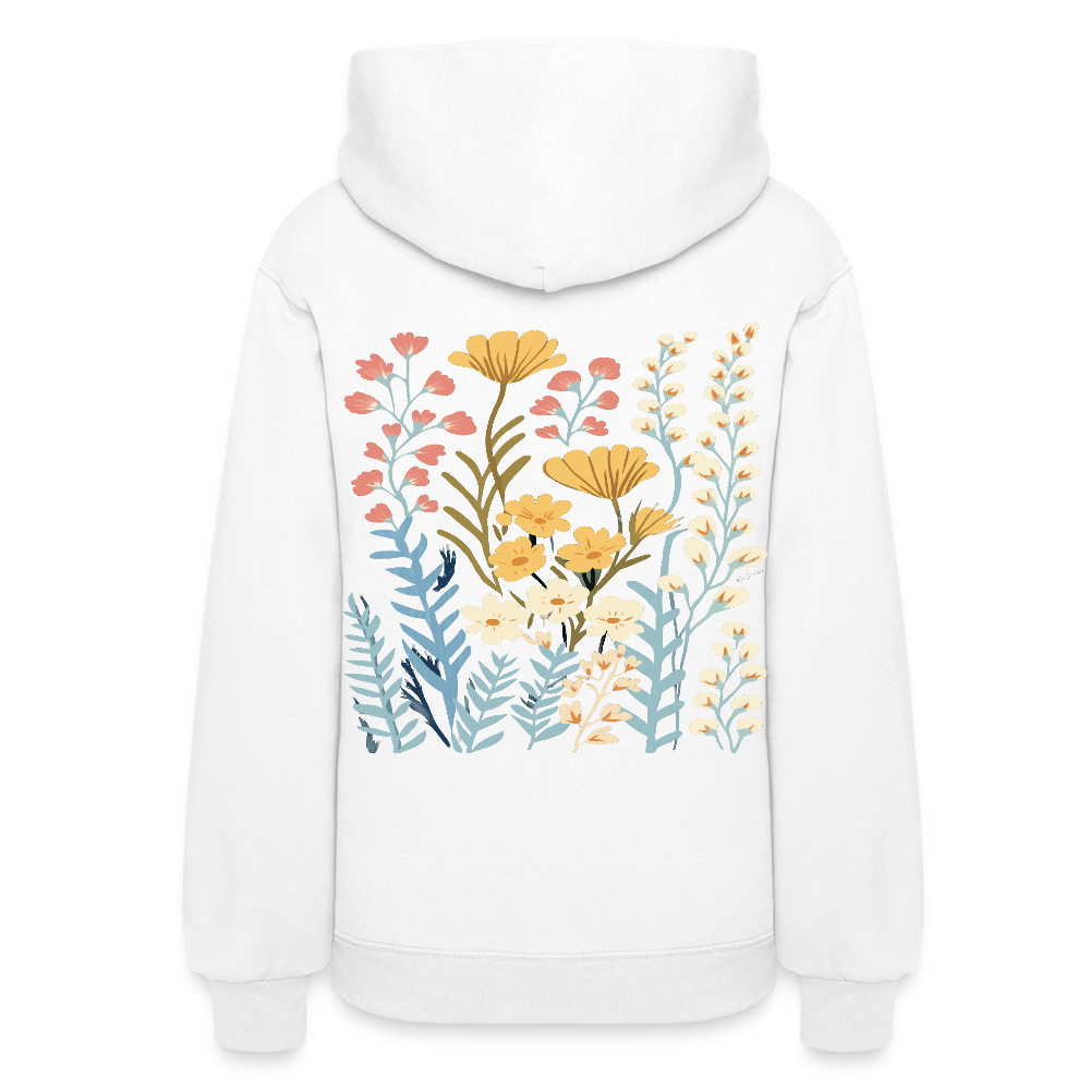 Sweatshirt à capuche en coton durable Halo - Motif floral - rose zombie