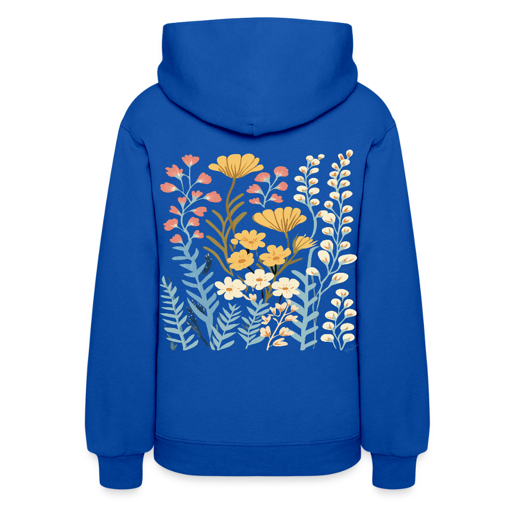 Sweatshirt à capuche en coton durable Halo - Motif floral - rose zombie