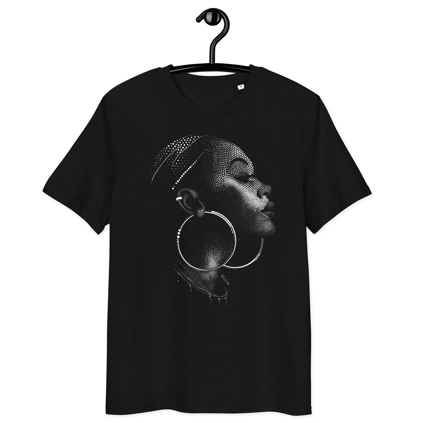 T-shirt en coton bio – Portrait artistique de femme créole