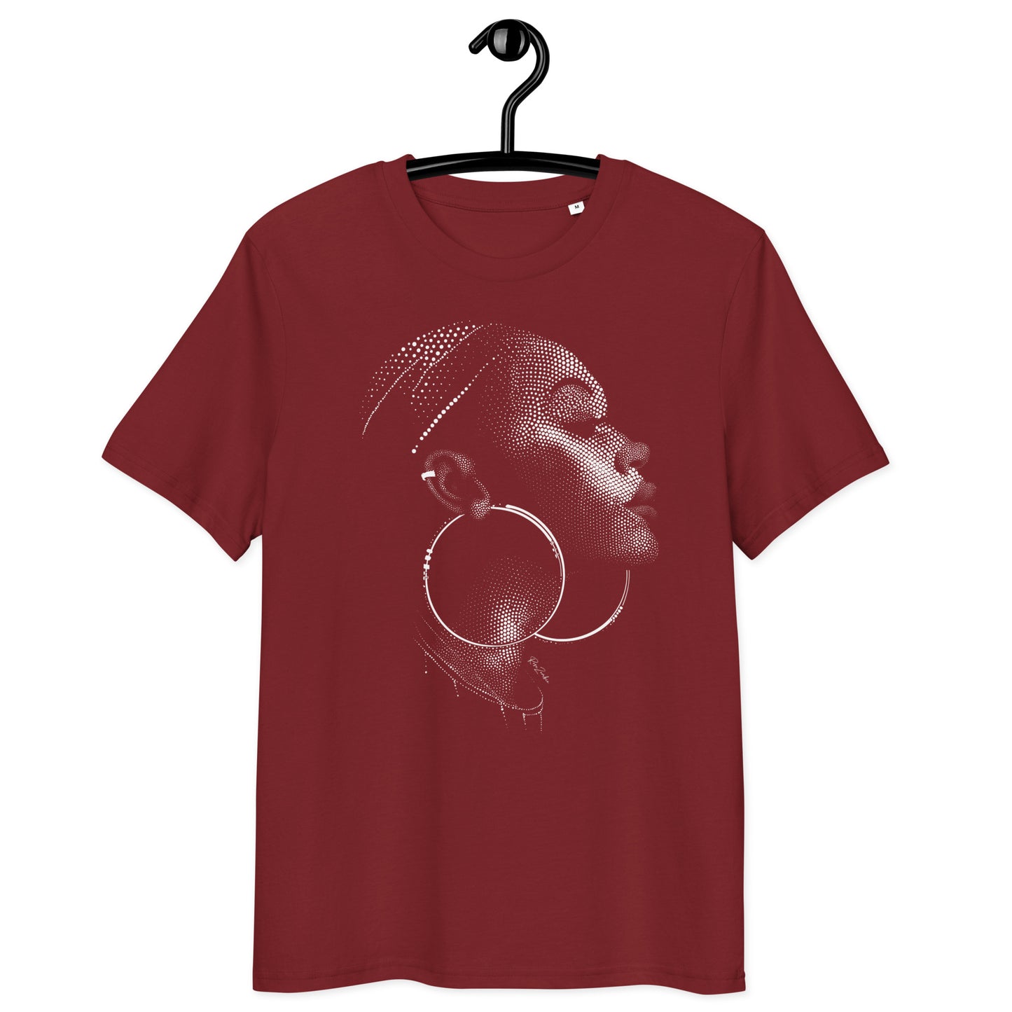 T-shirt en coton bio – Portrait artistique de femme créole