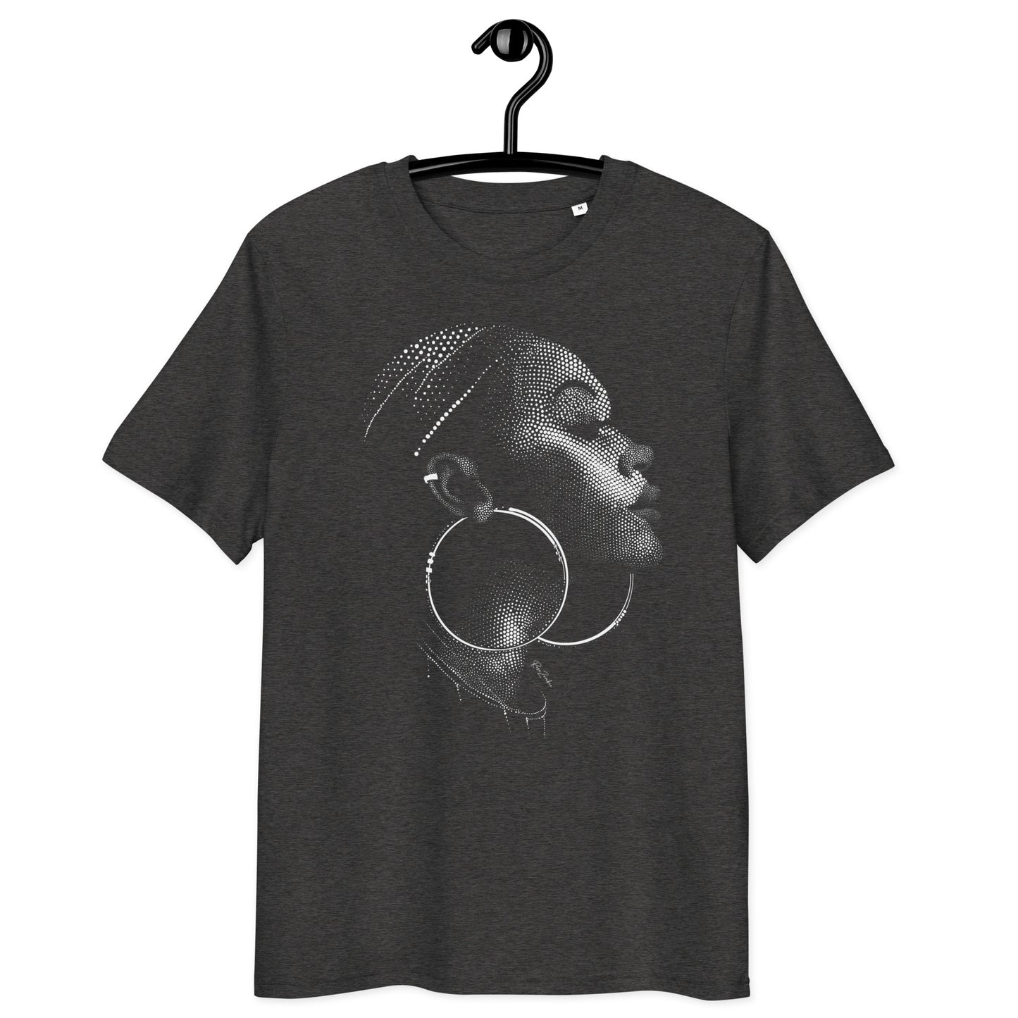 T-shirt en coton bio – Portrait artistique de femme créole