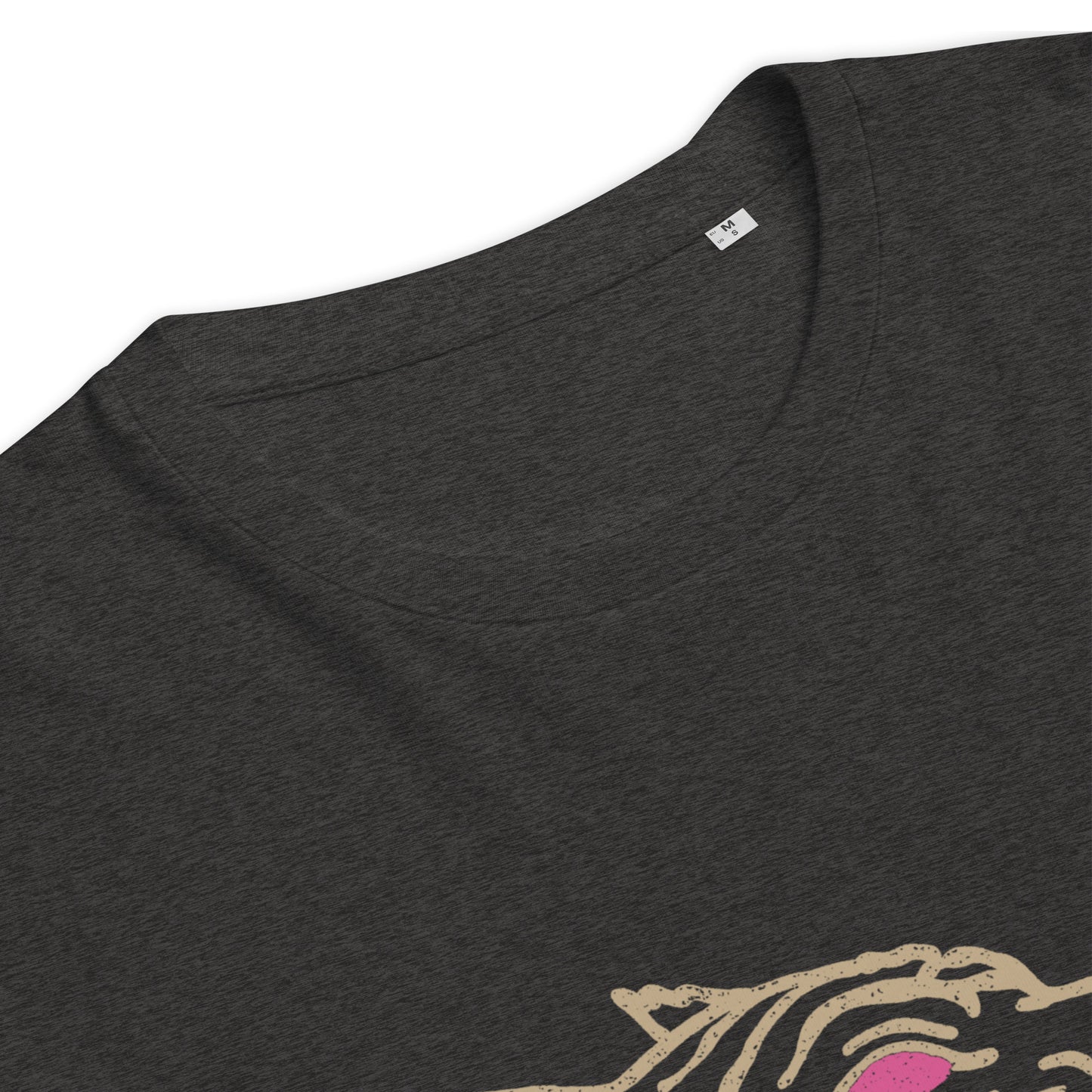 T-shirt en coton biologique - Motif tête de tigre rugissant