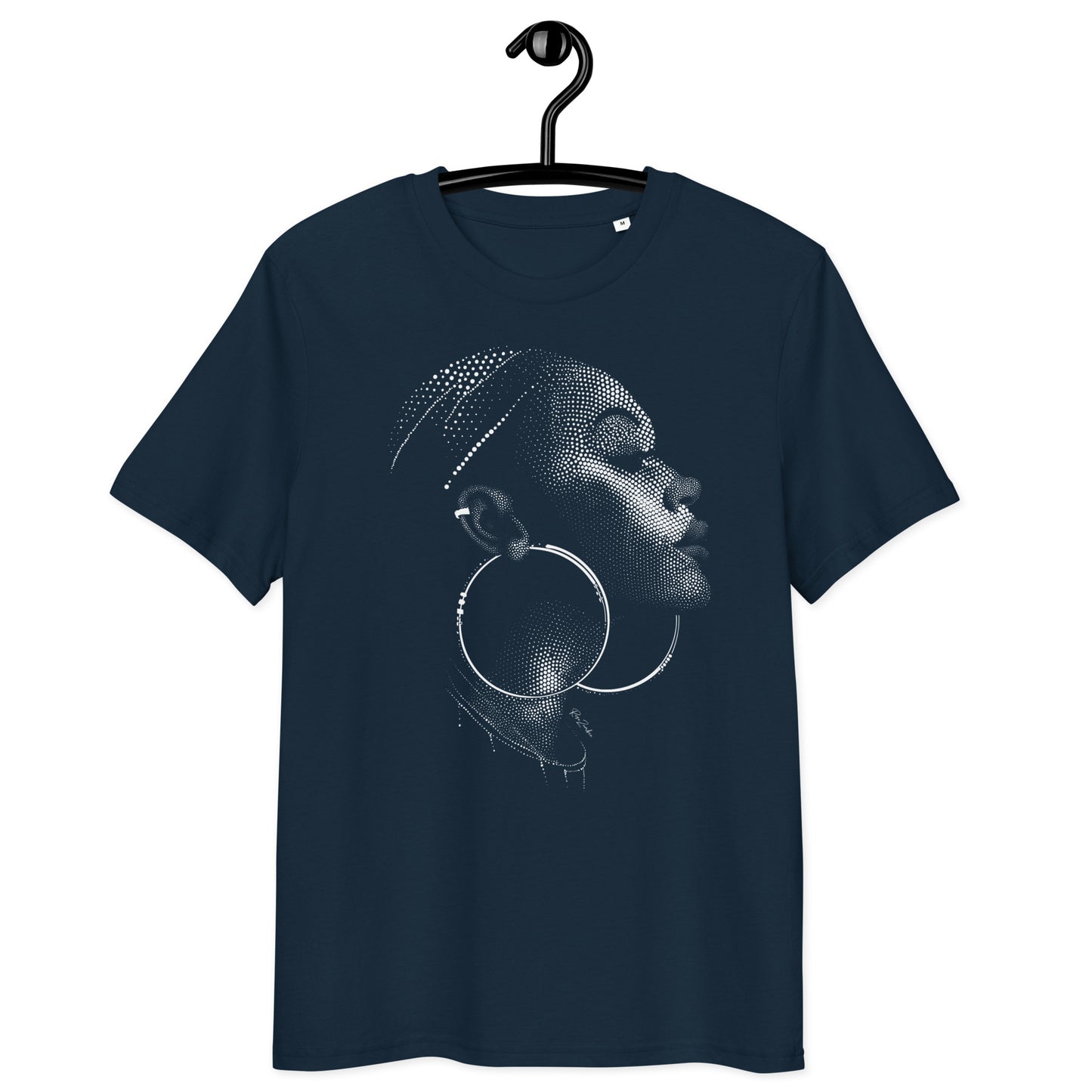 T-shirt en coton bio – Portrait artistique de femme créole