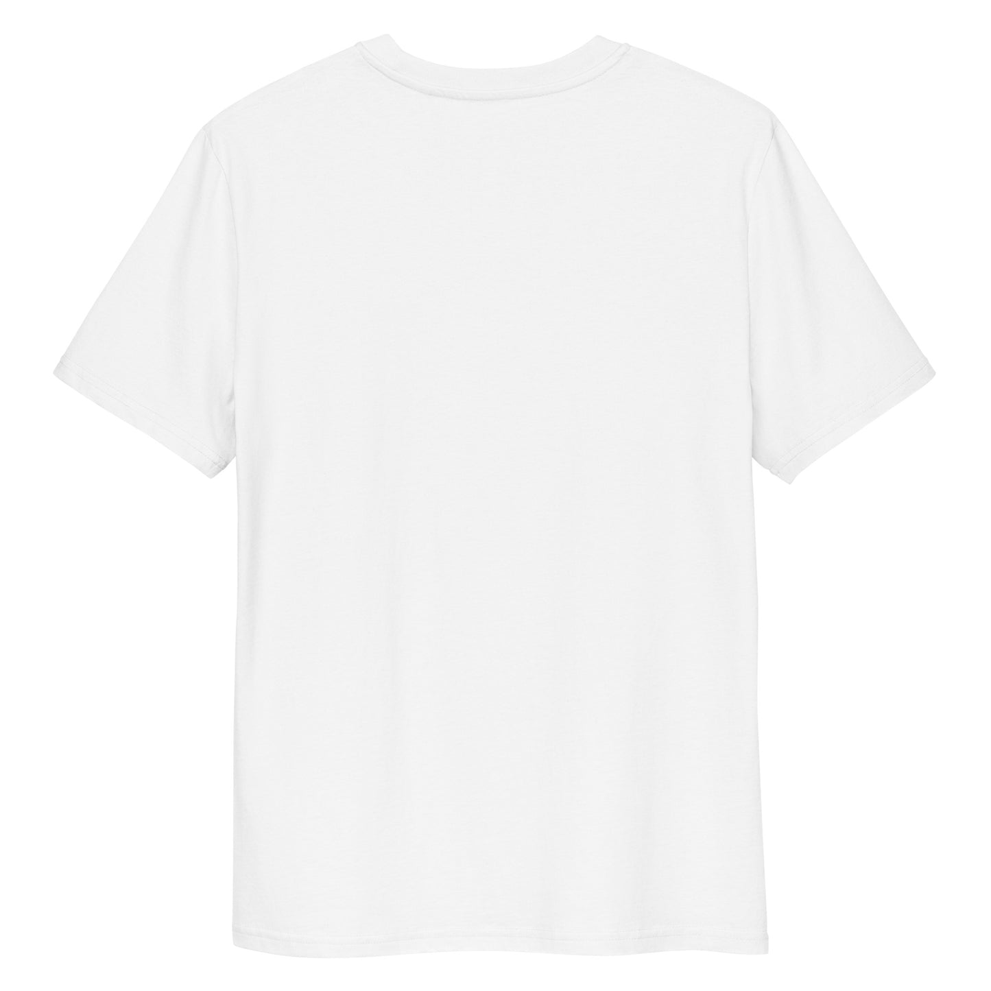 T-shirt en coton bio – Illustration chat minimaliste bleu marine