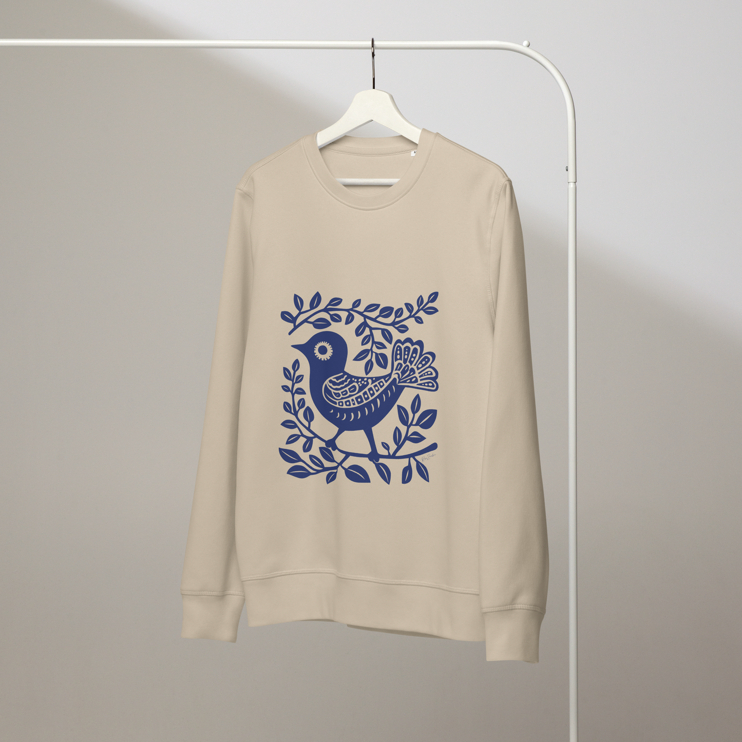 Sweatshirt écolo Camino - Motif d'oiseau - rose zombie