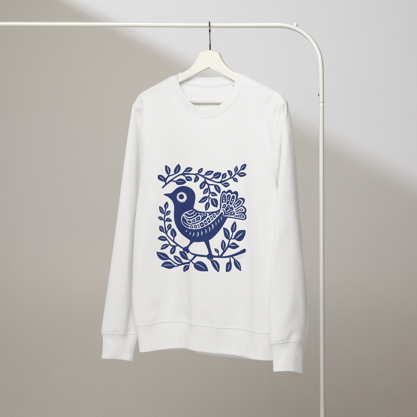 Sweatshirt écolo Camino - Motif d'oiseau - rose zombie