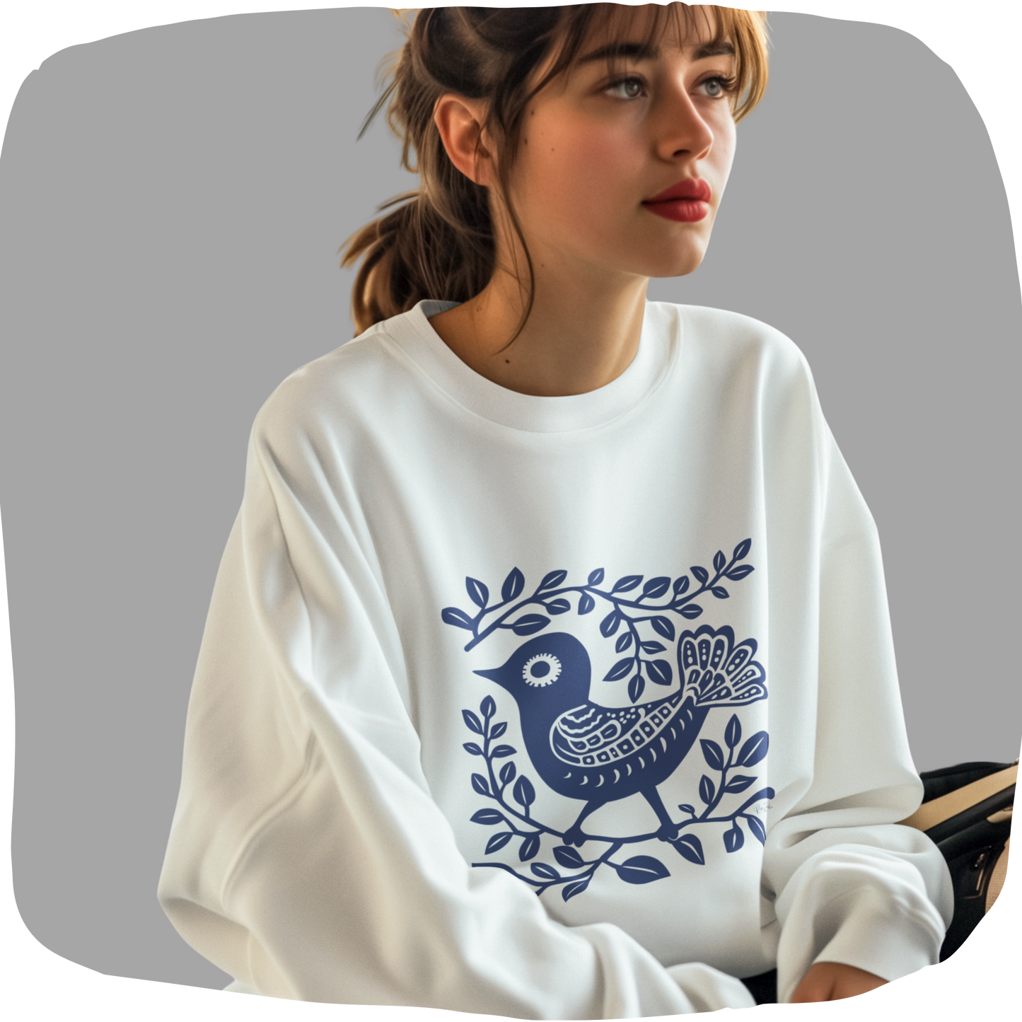 Sweatshirt écolo Camino - Motif d'oiseau