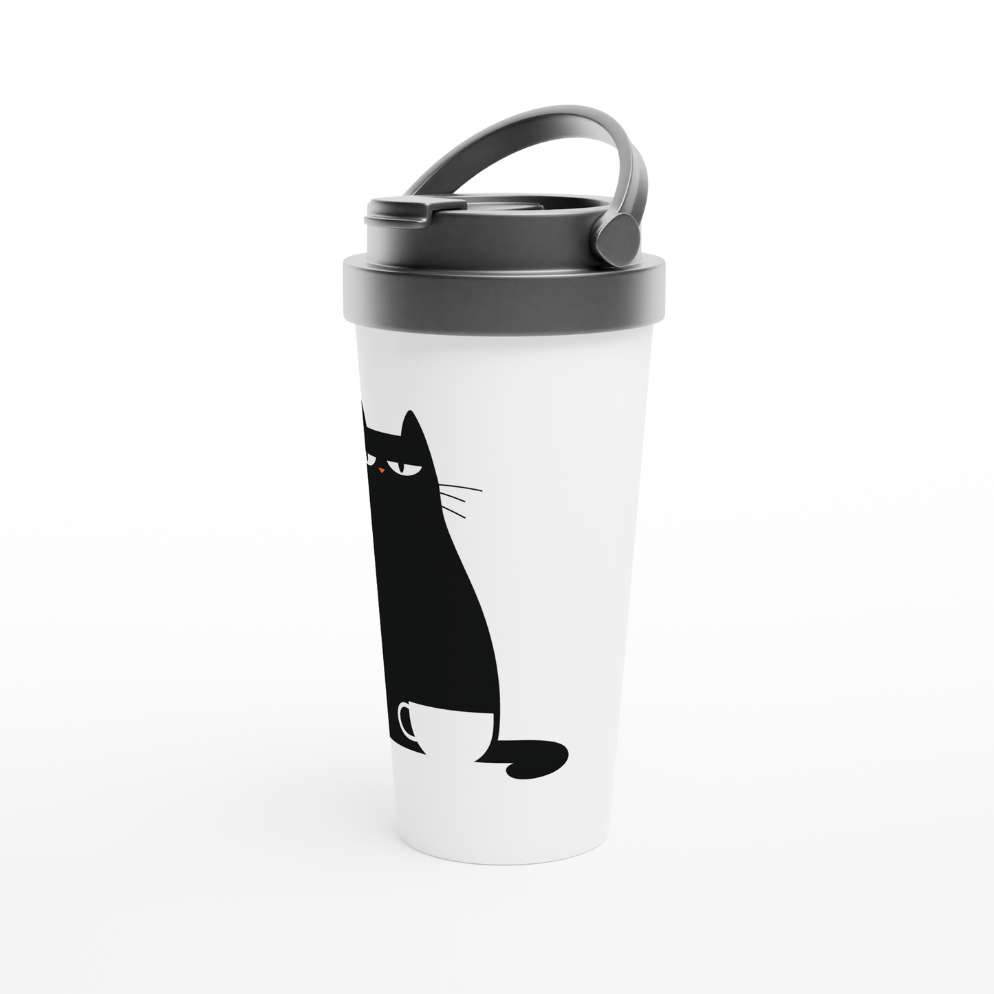 white travel Insulatedcup cat