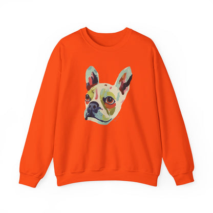 Pull en coton durable – Bouledogue français coloré