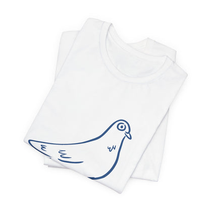T-shirt écolo en coton durable - Imprimé amusant de pigeon