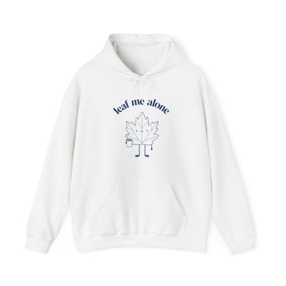 Sweat à capuche en coton durable – Imprimé humoristique d'une feuille d'érable grincheuse