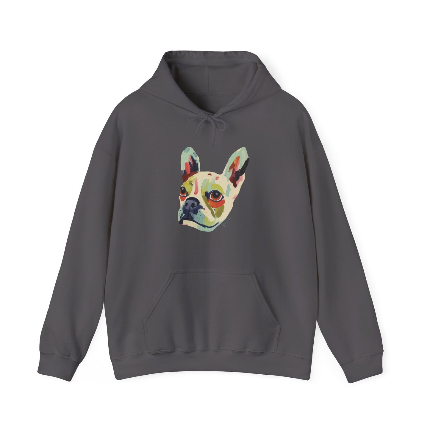 Sweat à capuche en coton durable – Imprimé bouledogue français