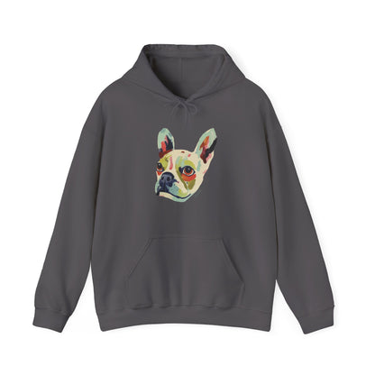 Sweat à capuche en coton durable – Imprimé bouledogue français