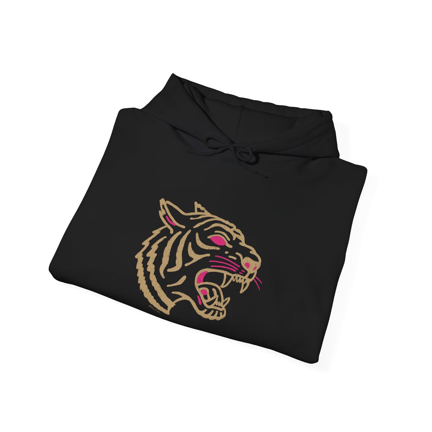 Sweat à capuche en coton durable – Motif de tête de tigre sauvage