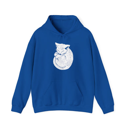 Sweat à capuche en coton durable – Motif chat endormi
