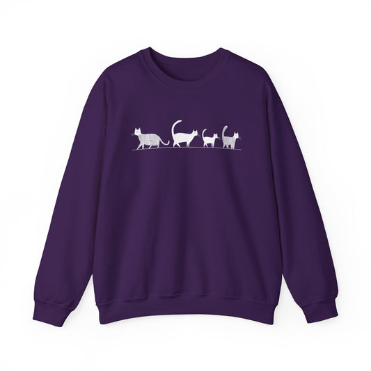 Pull en coton écolo – Chat en file indienne