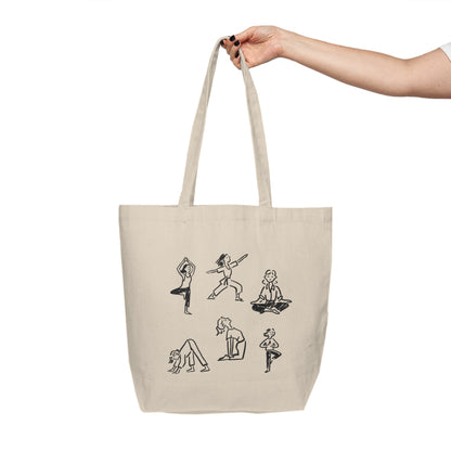 Sac tote en coton écolo - Poses de yoga