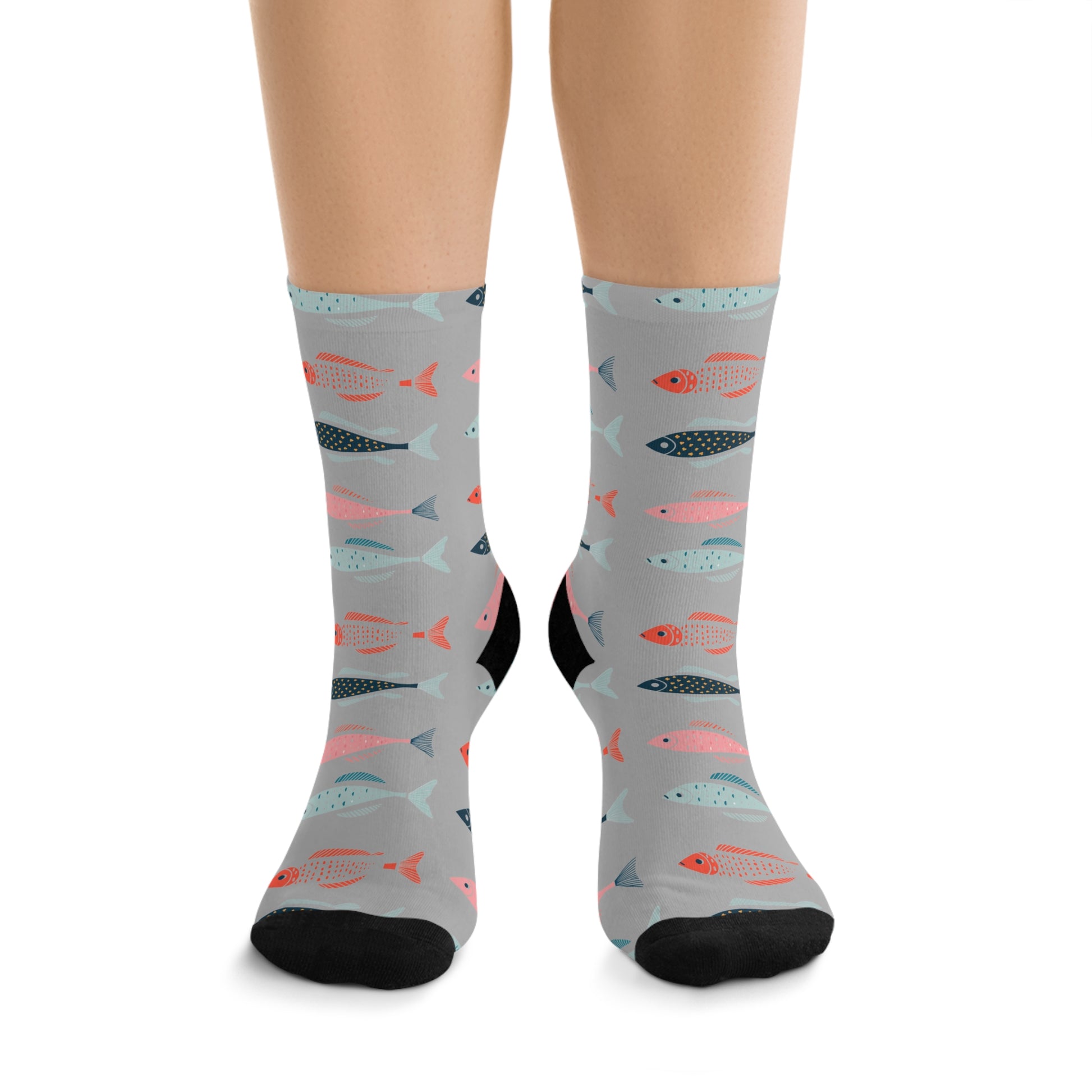 Chaussettes écolo - Motif de poissons tropicaux - rose zombie