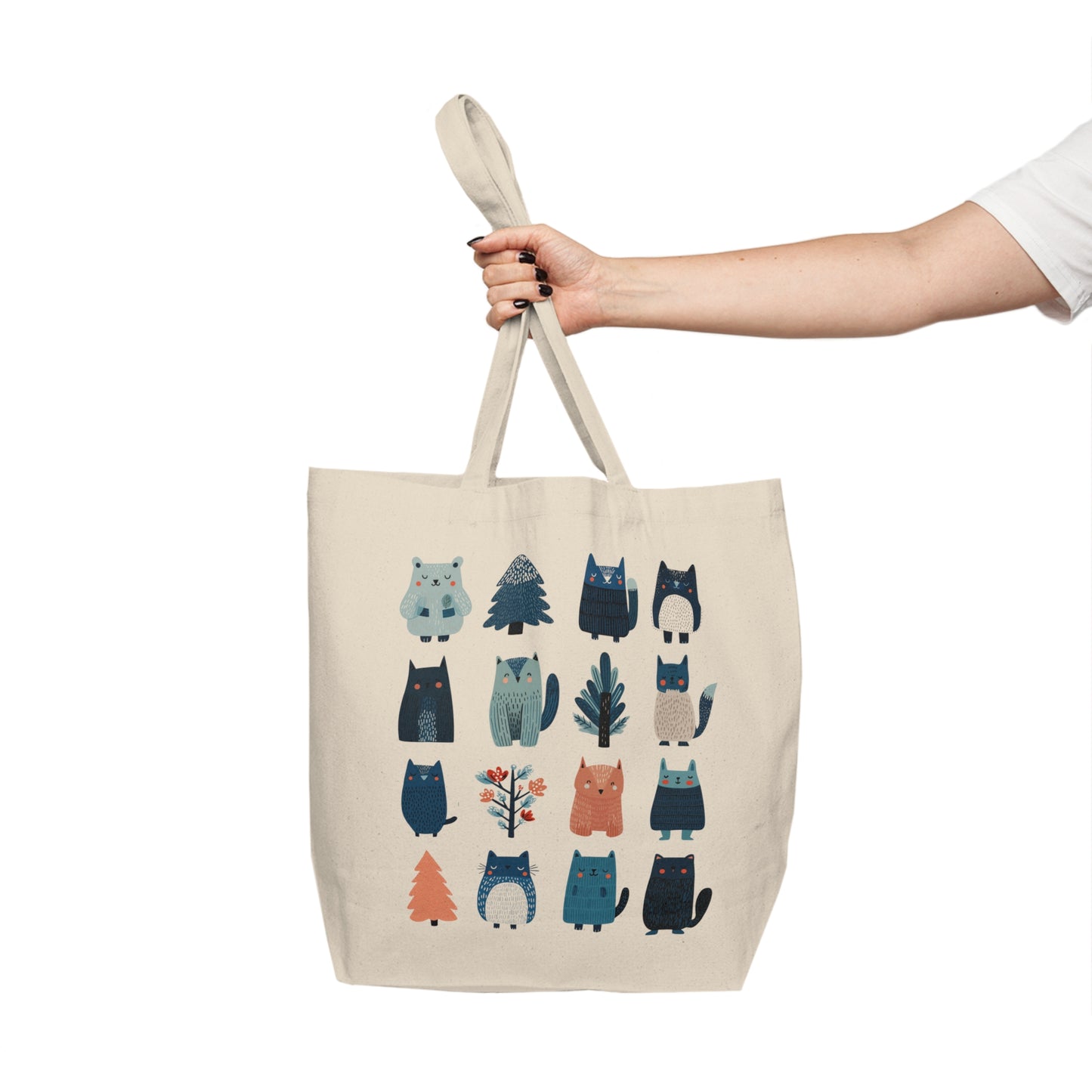 Sac tote en coton écolo - Faune de la forêt boréale