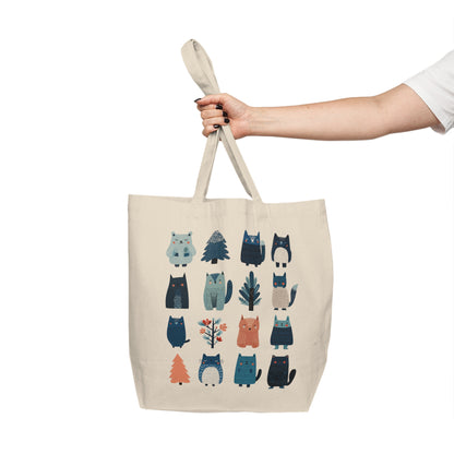 Sac tote en coton écolo - Faune de la forêt boréale