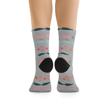 Chaussettes écolo - Motif de poissons tropicaux - rose zombie