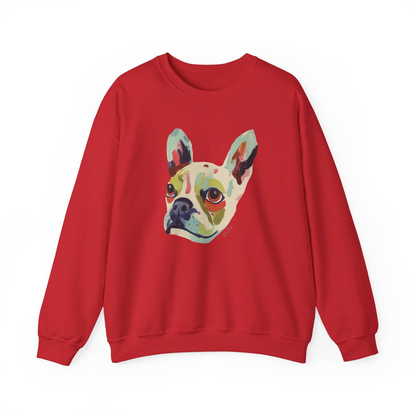 Pull en coton durable – Bouledogue français coloré