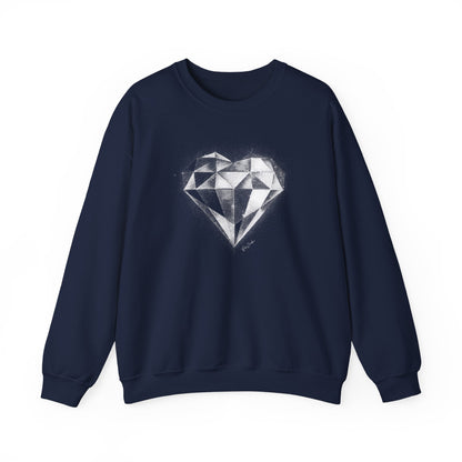 Durable cotton sweater – Diamond print
