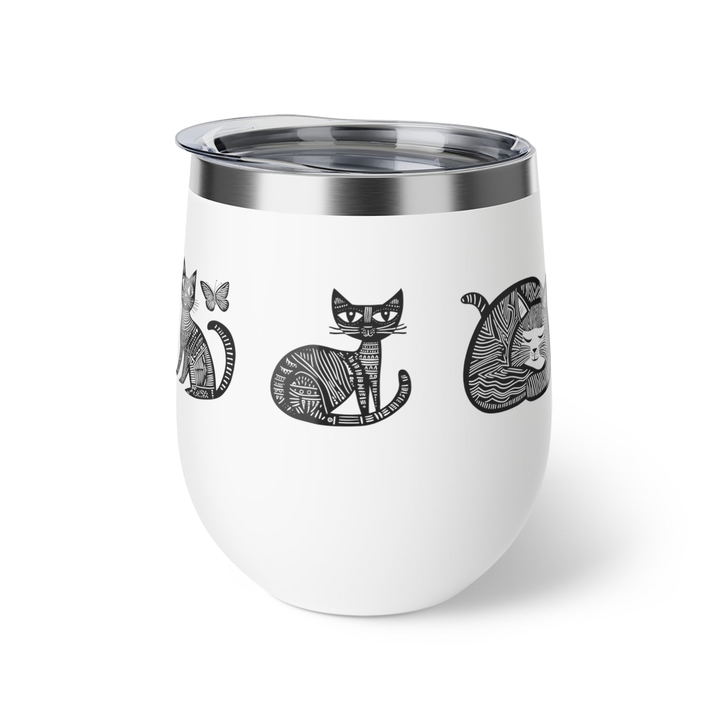 Gobelet en acier inoxydable durable - Motif de chats