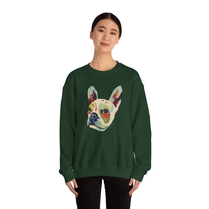 Pull en coton durable – Bouledogue français coloré