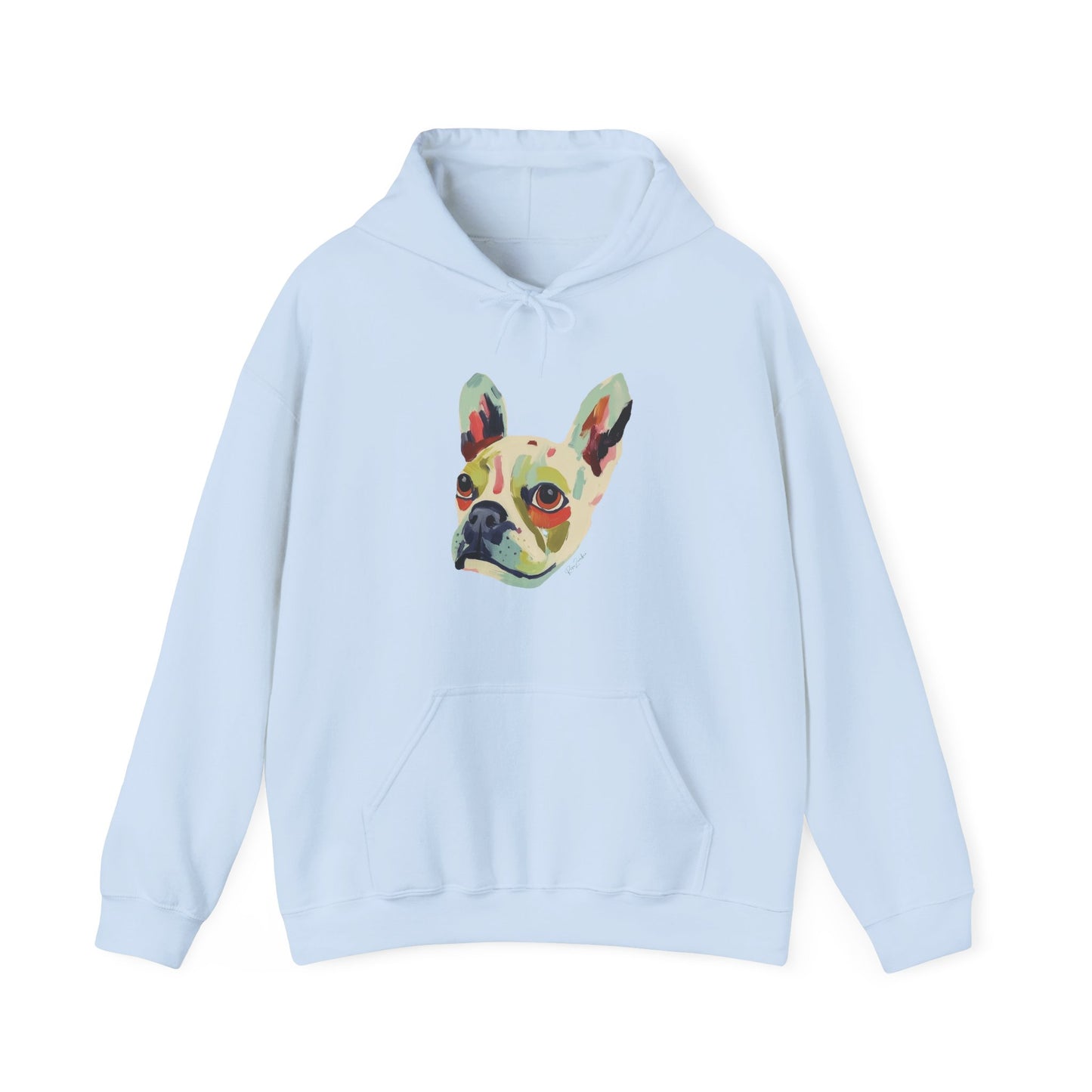 Sweat à capuche en coton durable – Imprimé bouledogue français