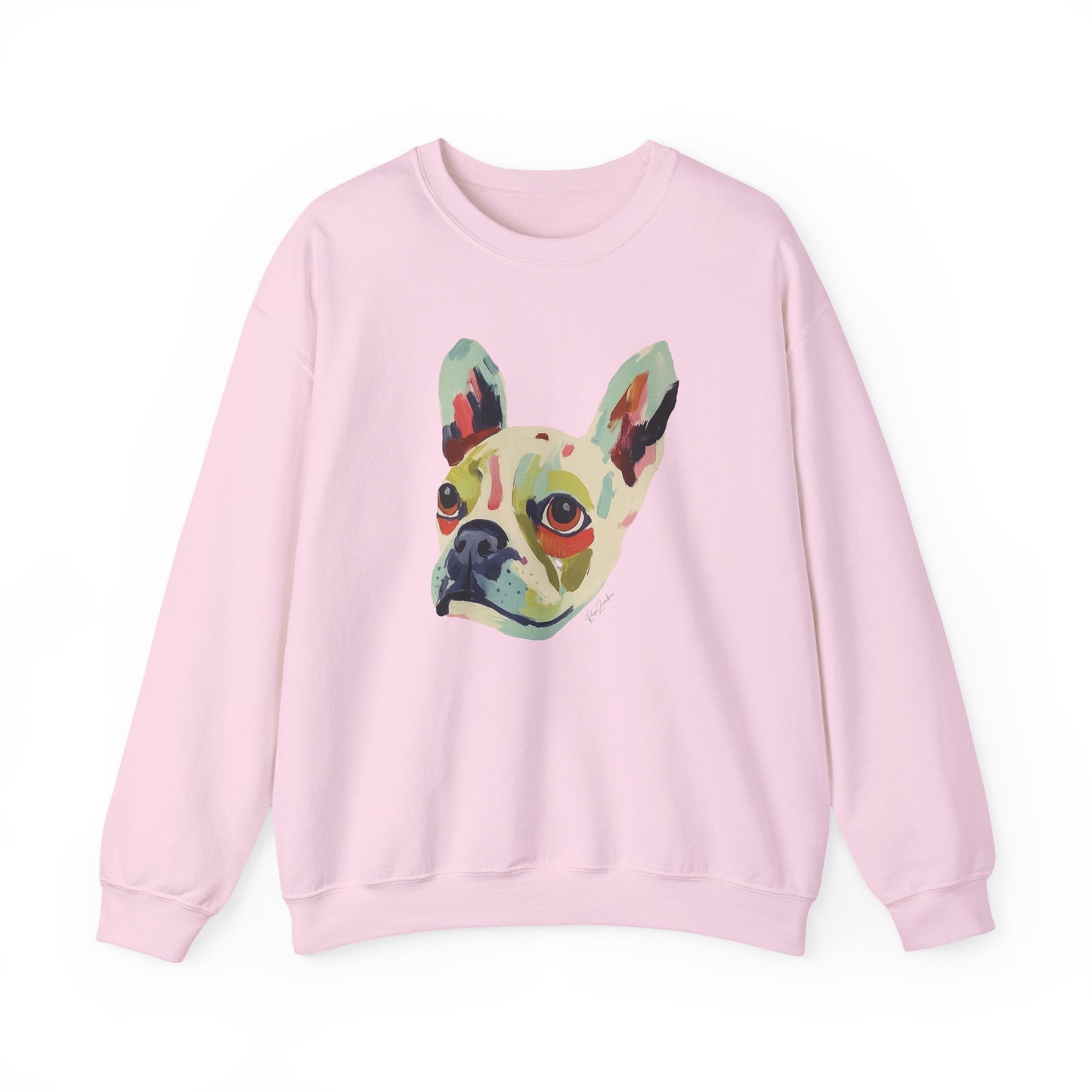 Pull en coton durable – Bouledogue français coloré