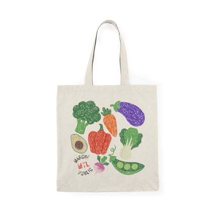 Sac tote beige en coton éthique - Marché publique Montréal