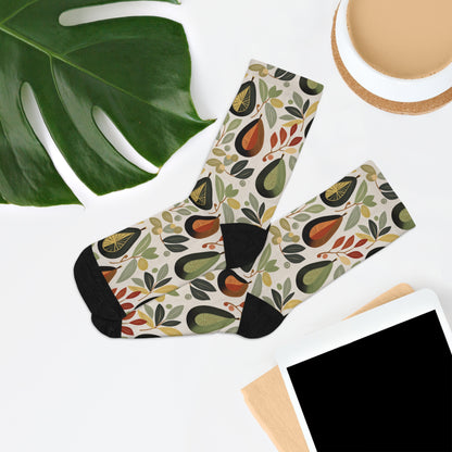 Chaussettes écolo - Motif tropical abstrait - rose zombie