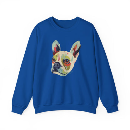 Pull en coton durable – Bouledogue français coloré