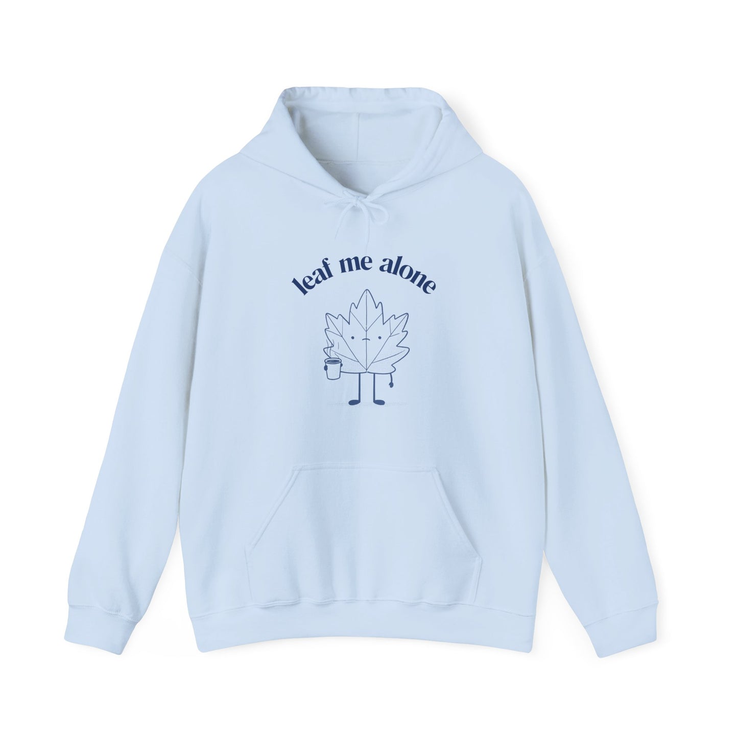 Sweat à capuche en coton durable – Imprimé humoristique d'une feuille d'érable grincheuse
