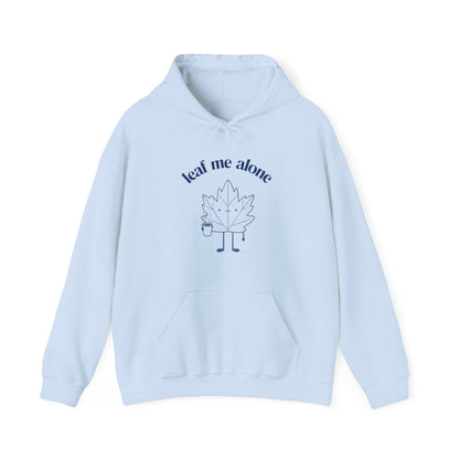 Sweat à capuche en coton durable – Imprimé humoristique d'une feuille d'érable grincheuse